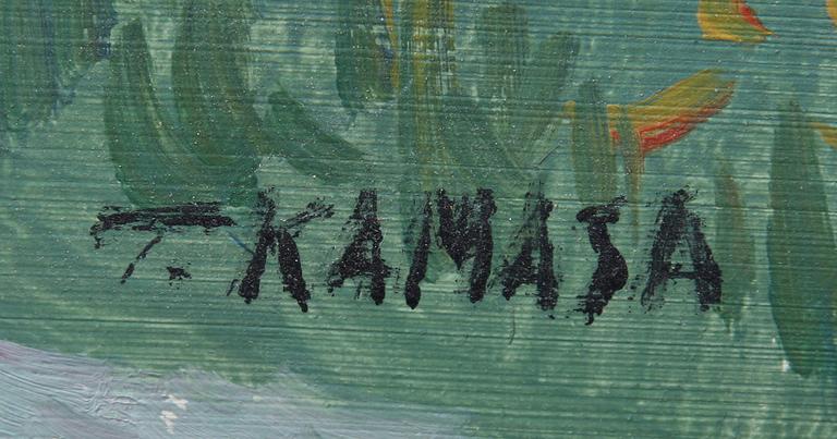TEDEUSZ KAMASA, olja på pannå, sign.