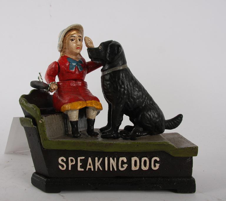 SPARBÖSSA, järn. "Speaking Dog".