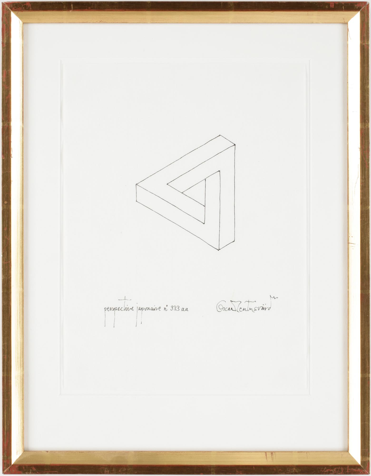 OSCAR REUTERSVÄRD, tuschteckningar 2 st. Sign.