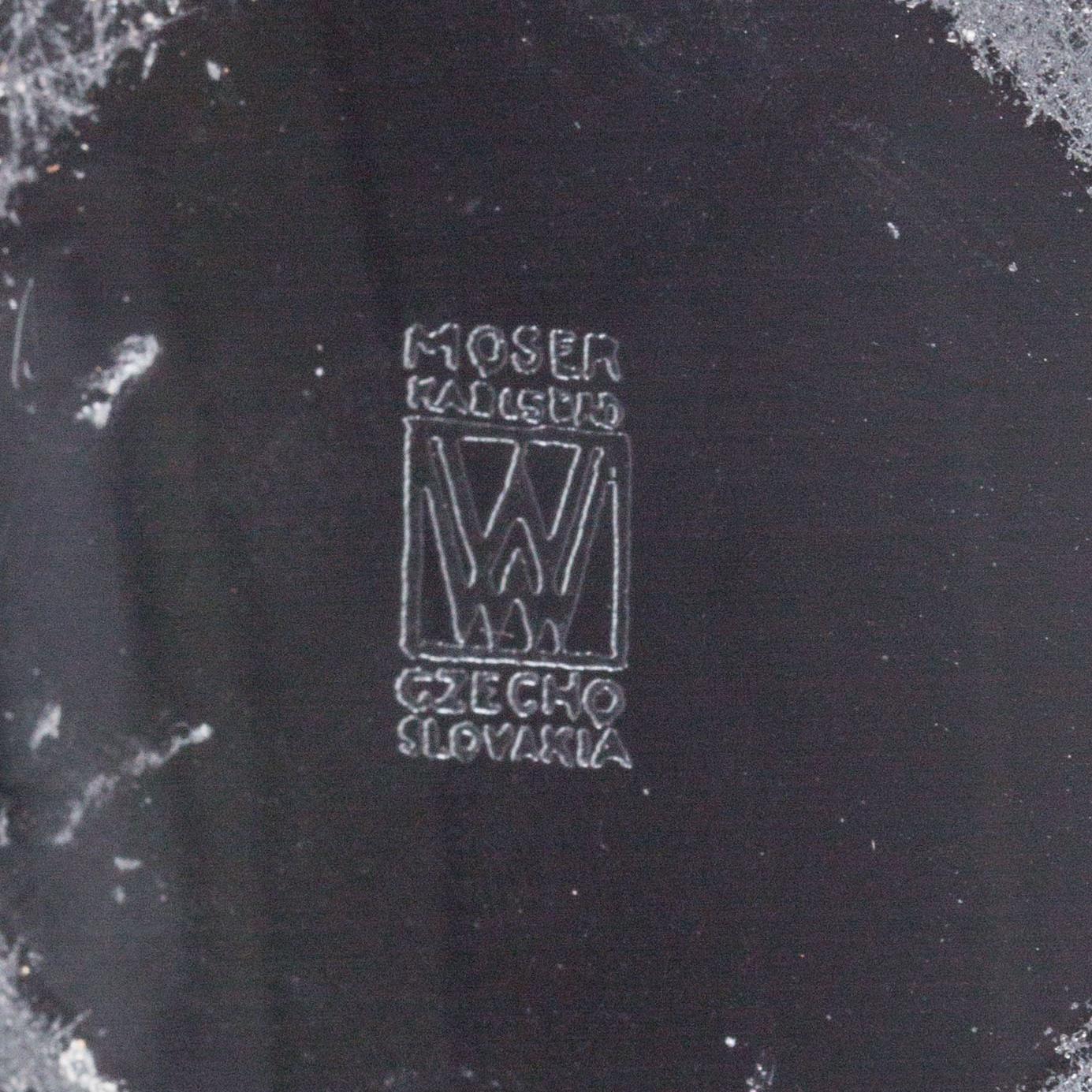 A JOSEF HOFFMAN GLASS BOWL, Wiener Werkstätte Moser Karlsbad.