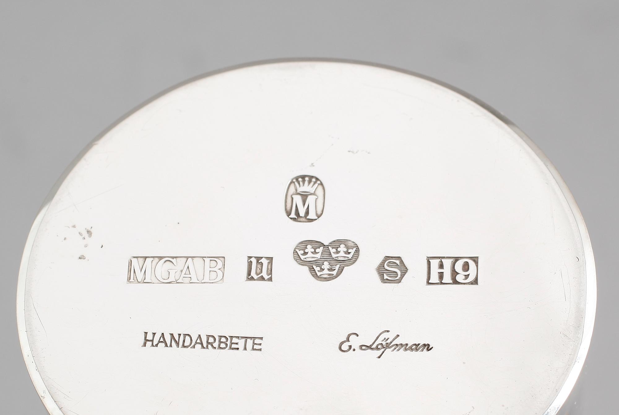 VAS, silver, E Löfman 1958. Vikt 366 g.
