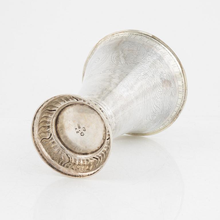 A Swedish silver beaker, mark of Jonas Nordqvist, Hudiksvall 1799.