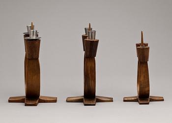 LJUSSTAKAR, 3 st, Taserud, Arvika, 1900-talets första hälft-andra hälft, sign.