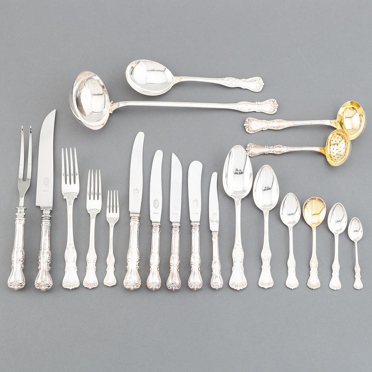 Cg Hallberg, a part 'Prins Albert' silver cutlery, Stockholm, 1947-48 (155 pieces).