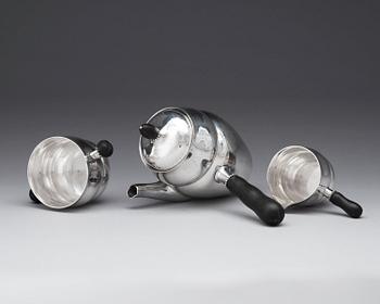 A Georg Jensen 3 pcs sterling coffee service, Copenhagen 1925-32.