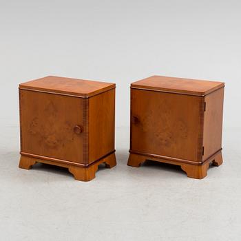 A pair of bedside tables, first half of the 20th century.