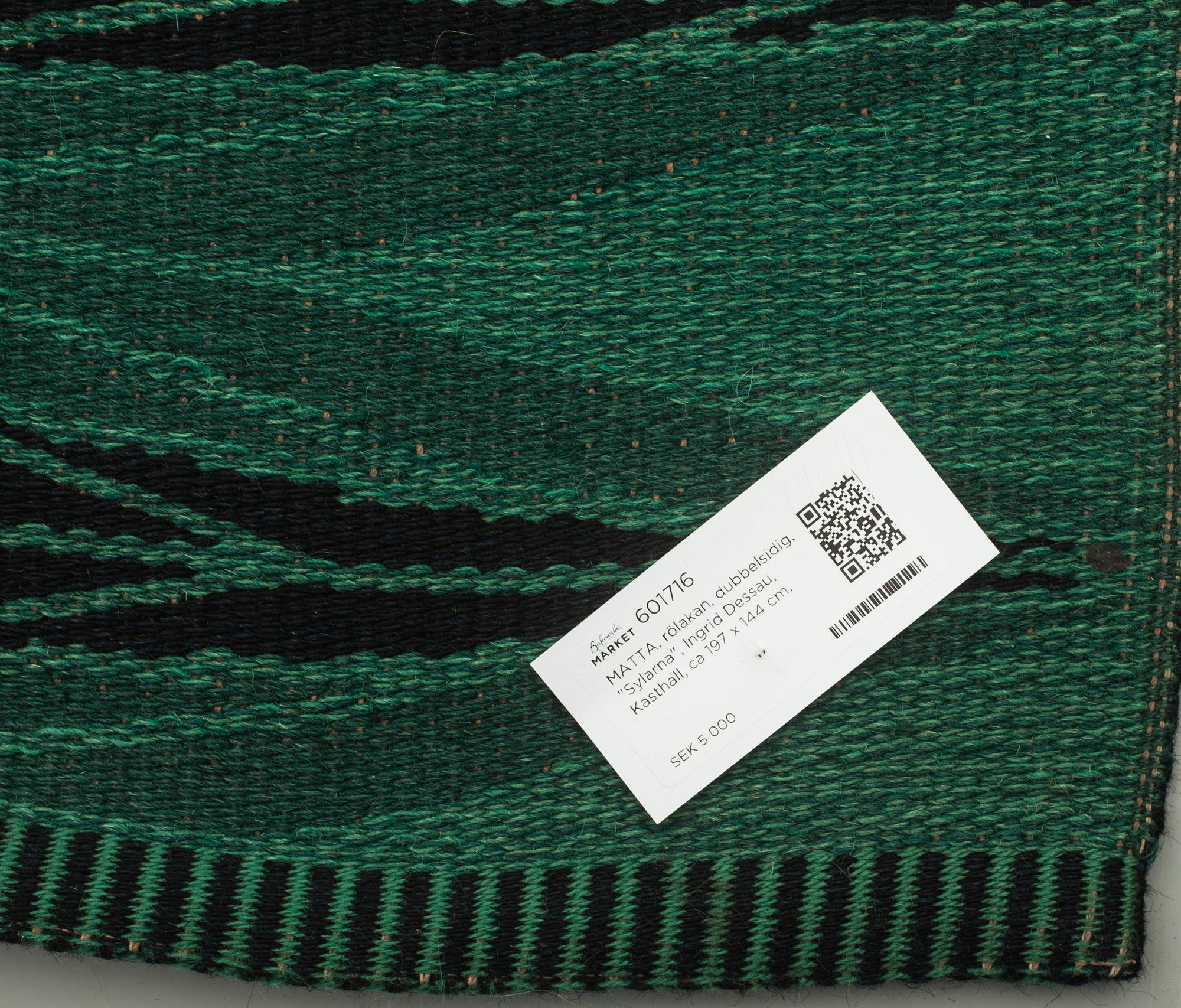 MATTA, rölakan, dubbelsidig, "Sylarna", Ingrid Dessau, Kasthall, ca 197 x 144 cm.