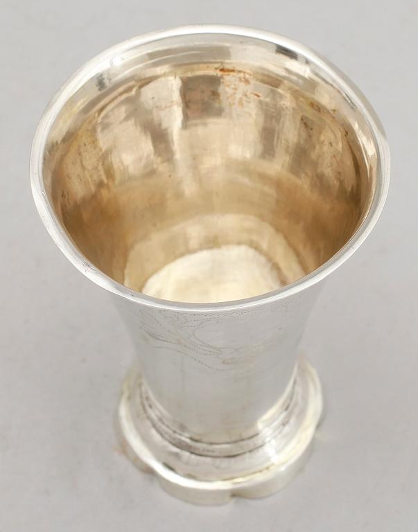 BÄGARE, silver, Carl Fredrik Seseman, Arboga 1803. Vikt ca 102 g.