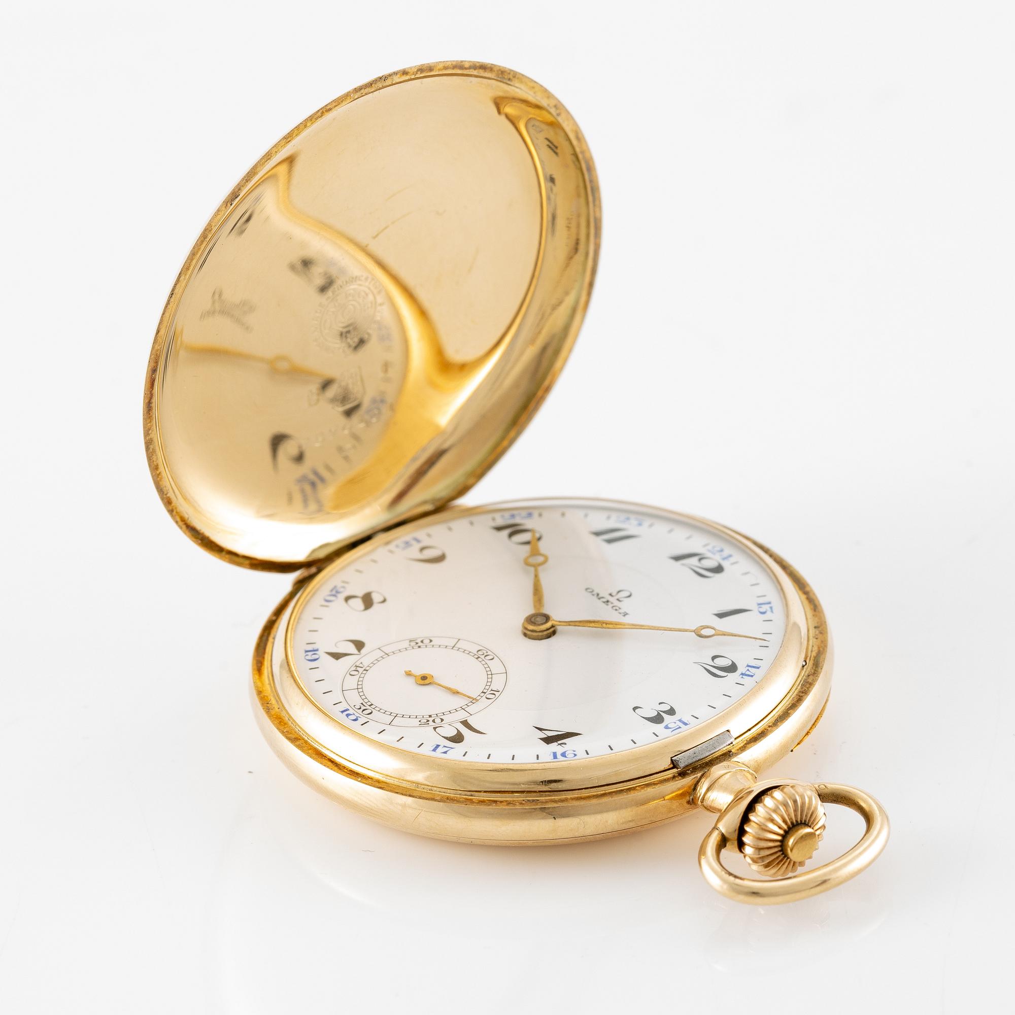 Omega, Savonett, 14K guld, 49 mm.