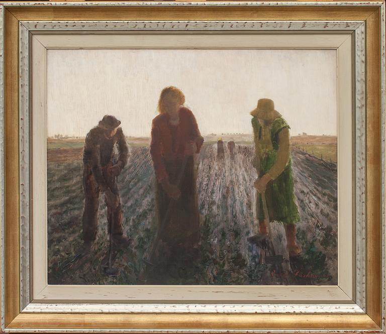 EVERT FÄRHM, olja på pannå, signerad och daterad -47.