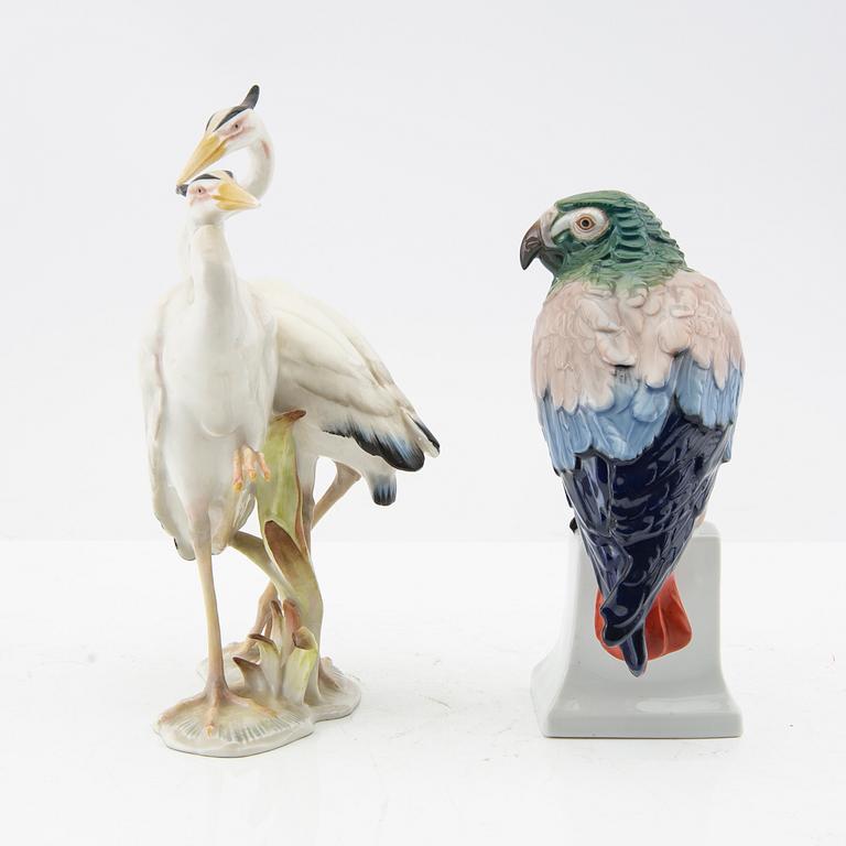 Figurines 3 pcs Hutschenreuther/Rosenthal Germany mid-20th century porcelain.