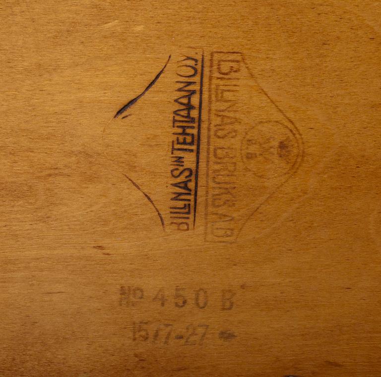 BOKHYLLA, ek,  stämplad Billnäs Bruks Ab, 1900-talets början.