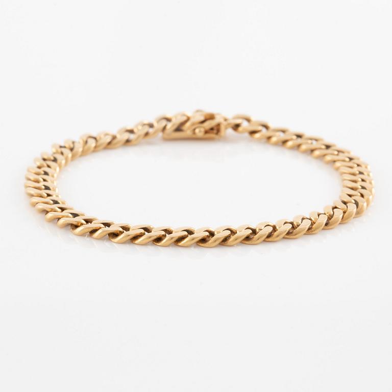 Bracelet, 18K gold, curb link.
