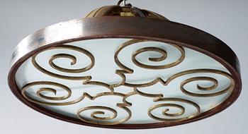 A Lars Holmström Swedish Grace ceiling light, Arvika 1920's-30's.