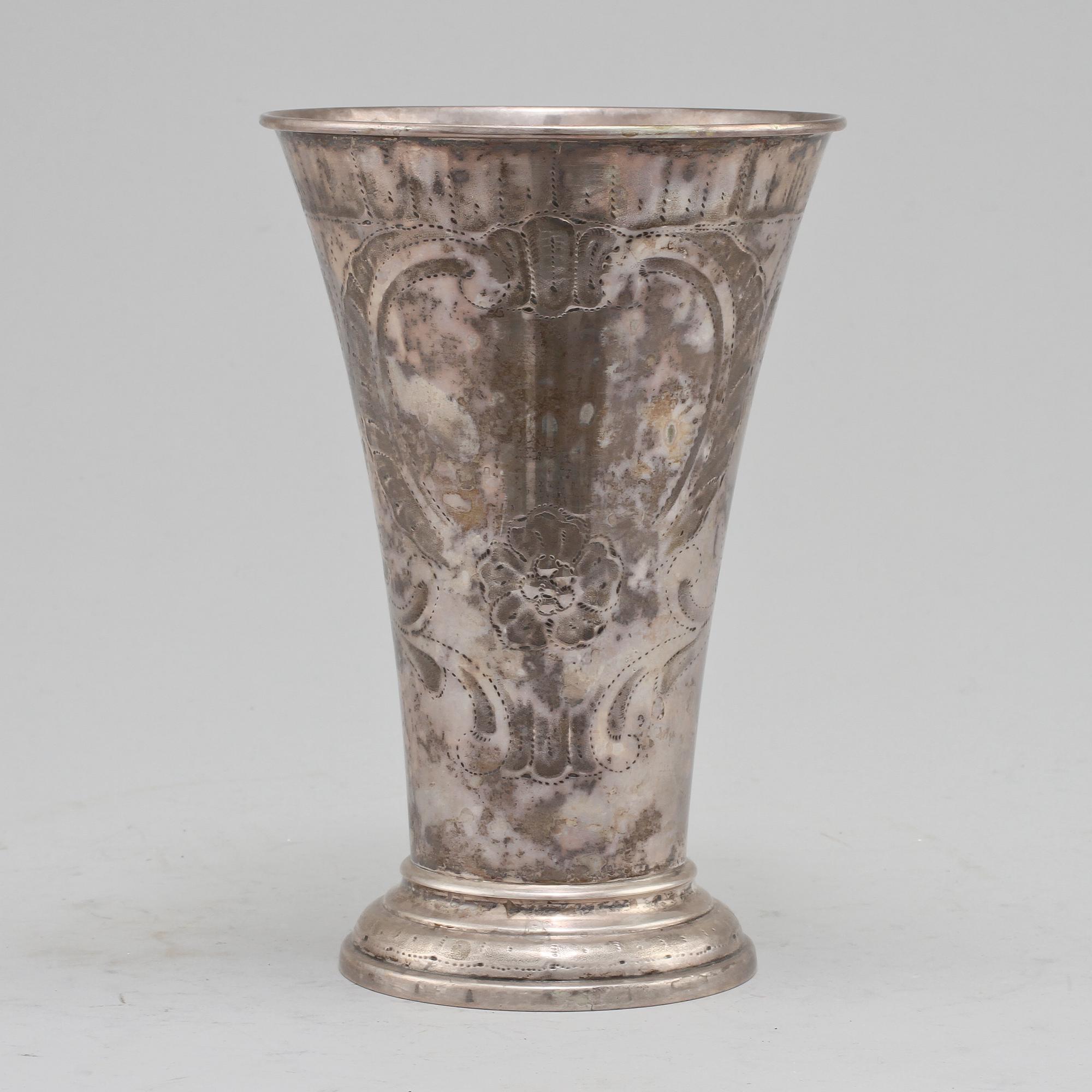 POKAL, silver, C G Hallberg, Stockholm, 1937. Vikt 270 g.