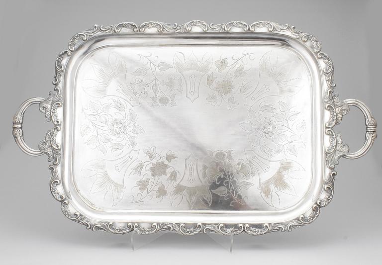 BRICKA, nysilver, omkring år 1900.