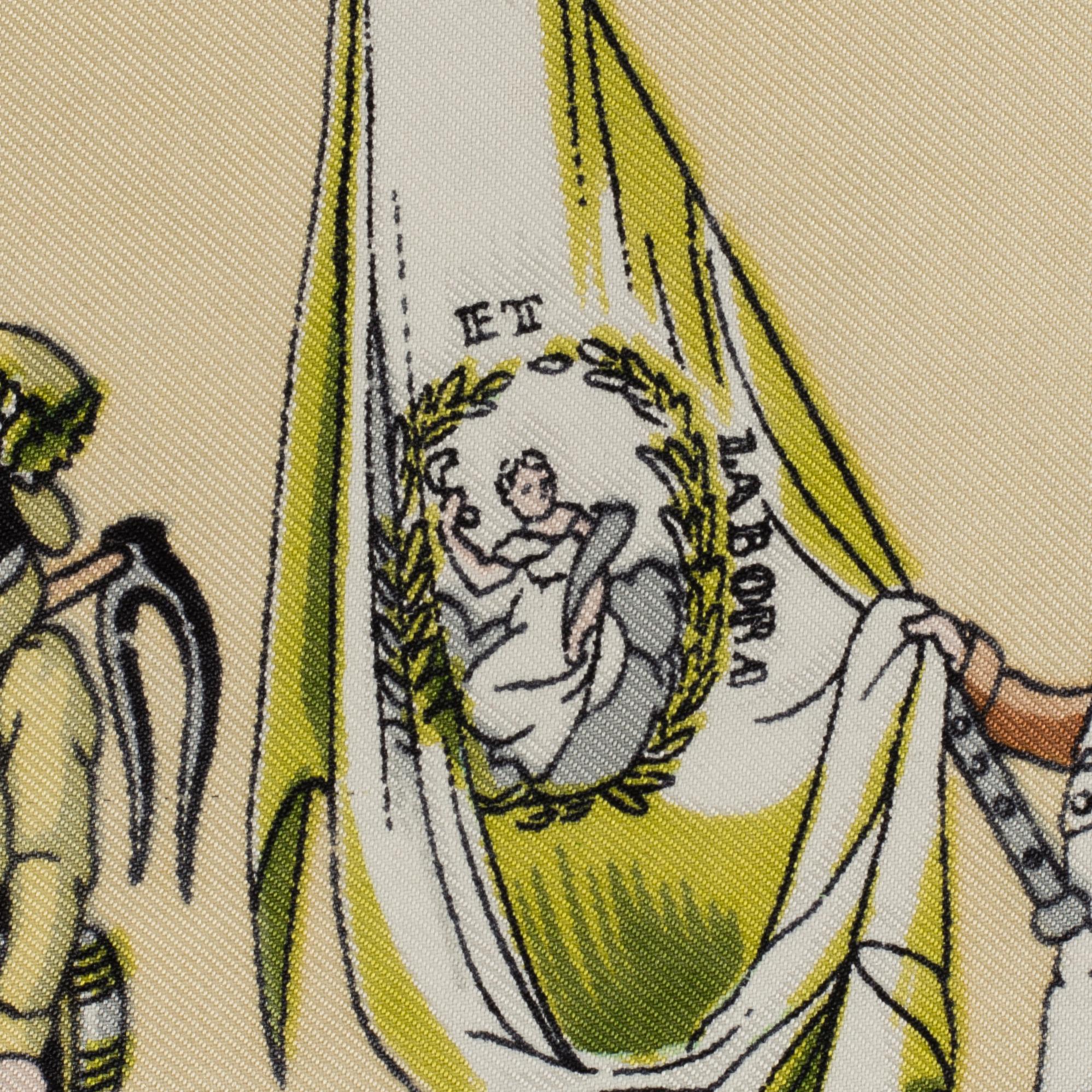 SCARF, Hermès, "Le Cortège des Vignerons-Vevevy- 1833", issued 1952.
