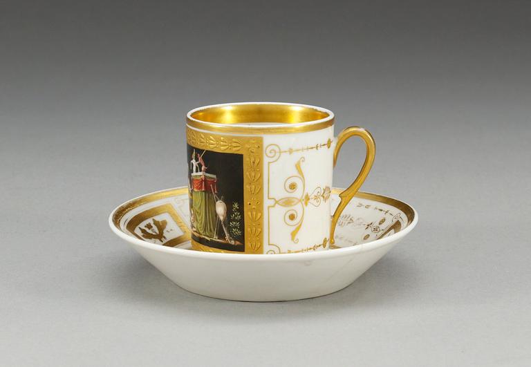 A French Empire cup with stand, first half of 19th Century.