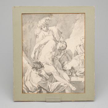 JOANNES JOSEPHUS DE LOOSE, tillskriven, lavering på papper, ej signerad.