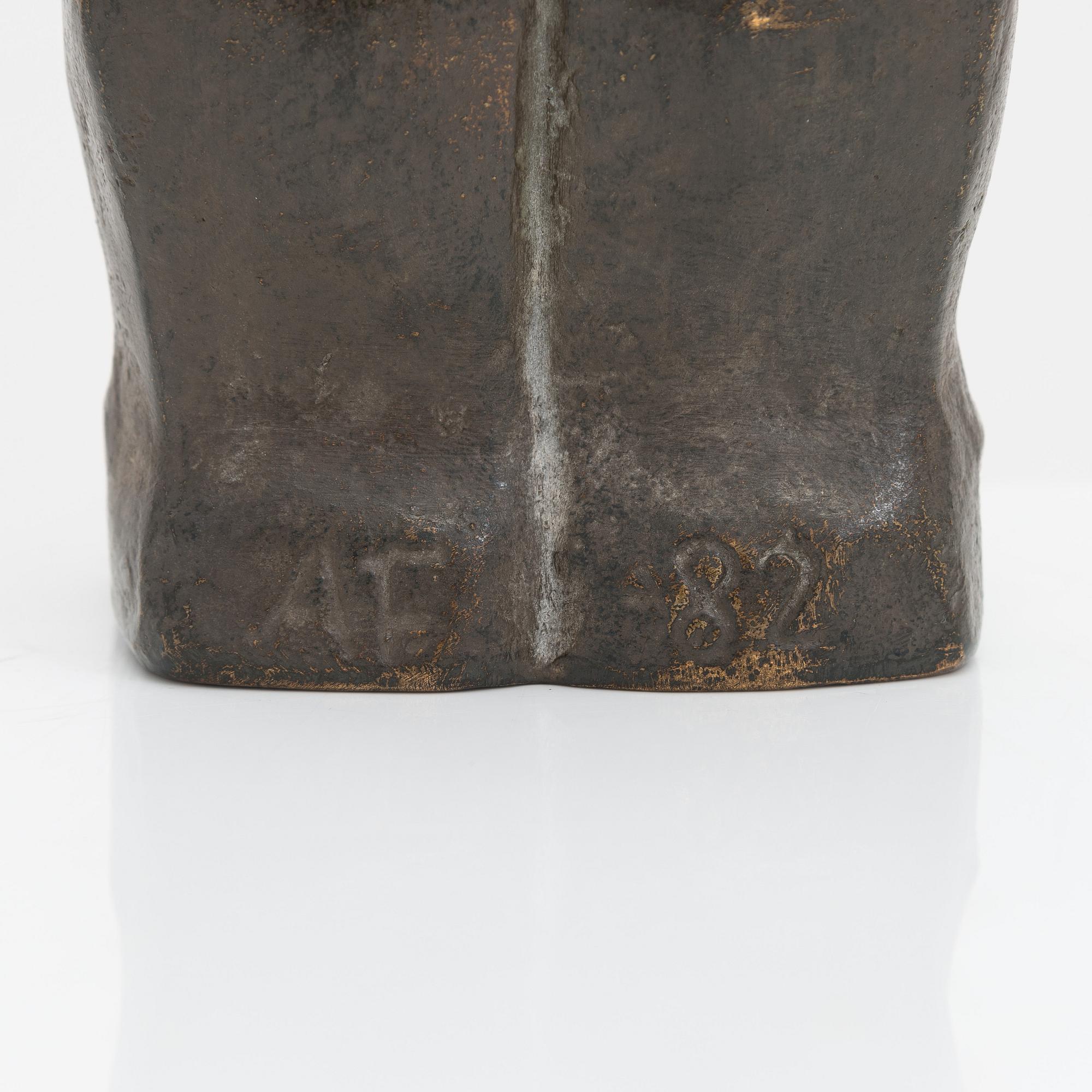 Allan Frilander, skulptur, brons, signerad och daterad -82.