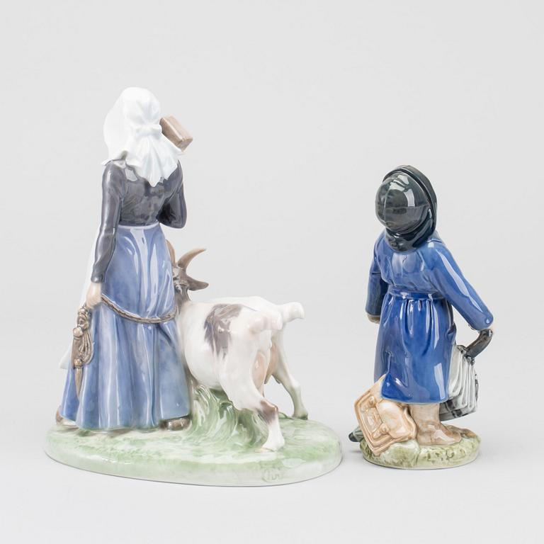 Two danish Royal Copenhagen porcelain figurines.