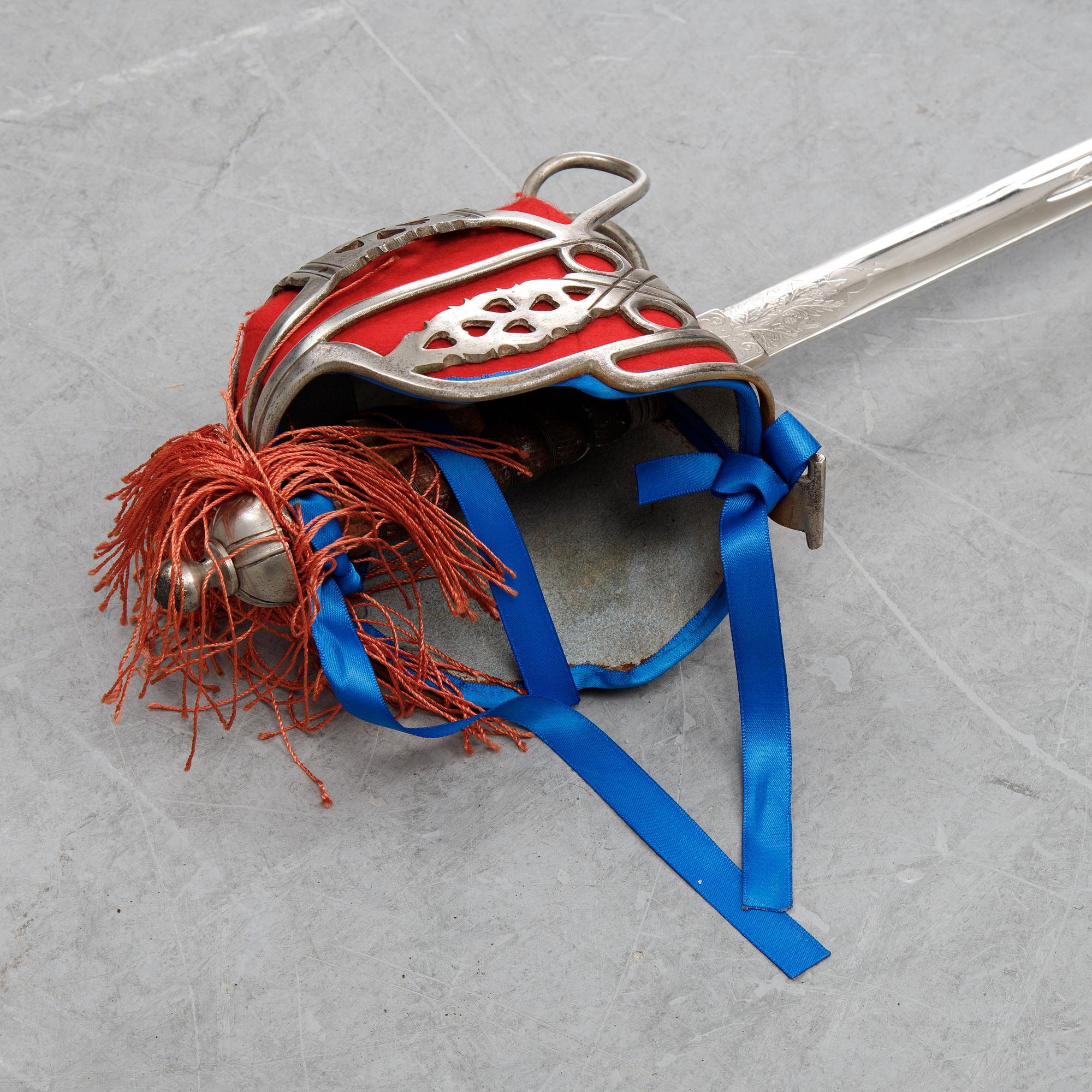 A Regulation Basket hilted broadsword for Highland officers, with scabbard, late 20th Century.