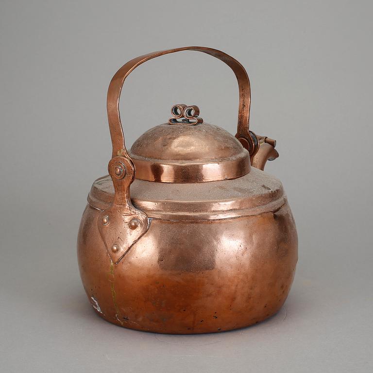 KAFFEPANNA, koppar. 1800-talets första hälft.