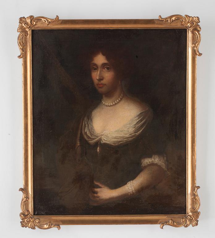 Simon Vouet Follower of, Lady with pearls.