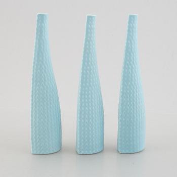 Stig Lindberg, vaser och skålar, 5 st, "Reptil", Gustavsberg, 1953-63.