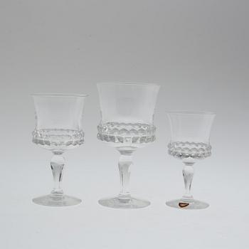 INGEBORG LUNDIN, glasservis, 38 delar, glas, "Silvia", Orrefors.
