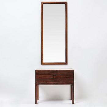 AKSEL KJERSGAARD, hallmöbel och spegel, Odder, Danmark, 1950-/60-tal.