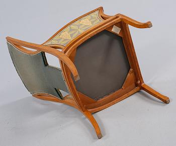 Alf Wallander Attributed to, An Art Nouveau oak armchair, Sweden ca 1900.