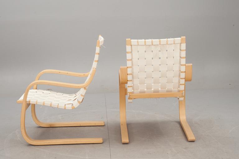 FÅTÖLJER, ett par. "406", Alvar Aalto.