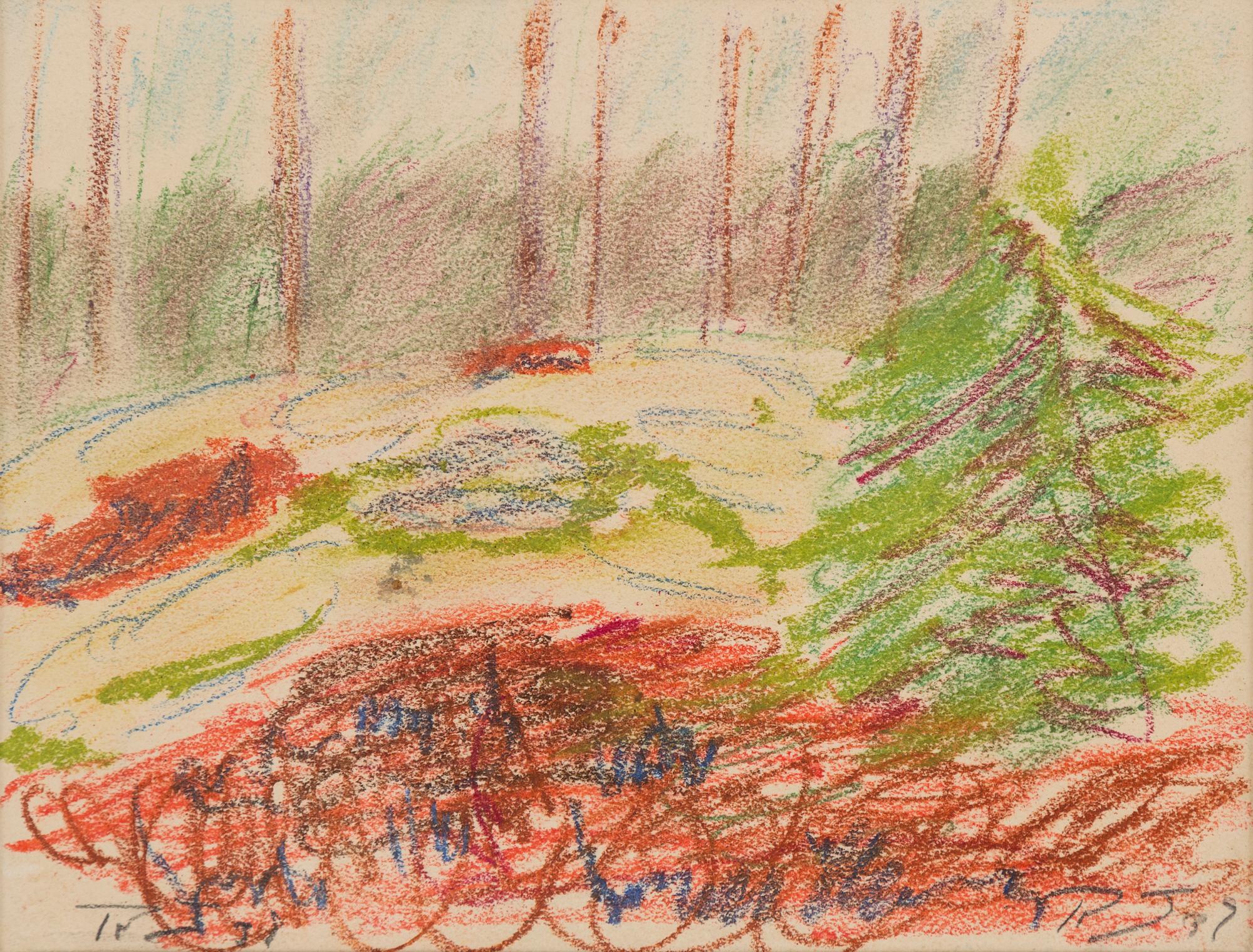 RUNE JANSSON, Chalk drawing, signed and dated -39.