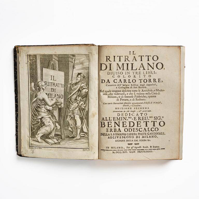 Description of Milano, 1714, with 8 folding engraved plates.