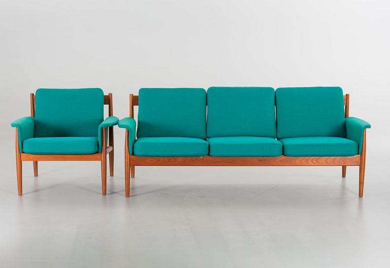 FINN JUHL, a 1960's Franc och Son couch and armchair.