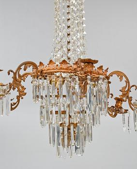 LJUSKRONA, oscariansk, 1800-talets andra hälft, höjd 96 cm.
