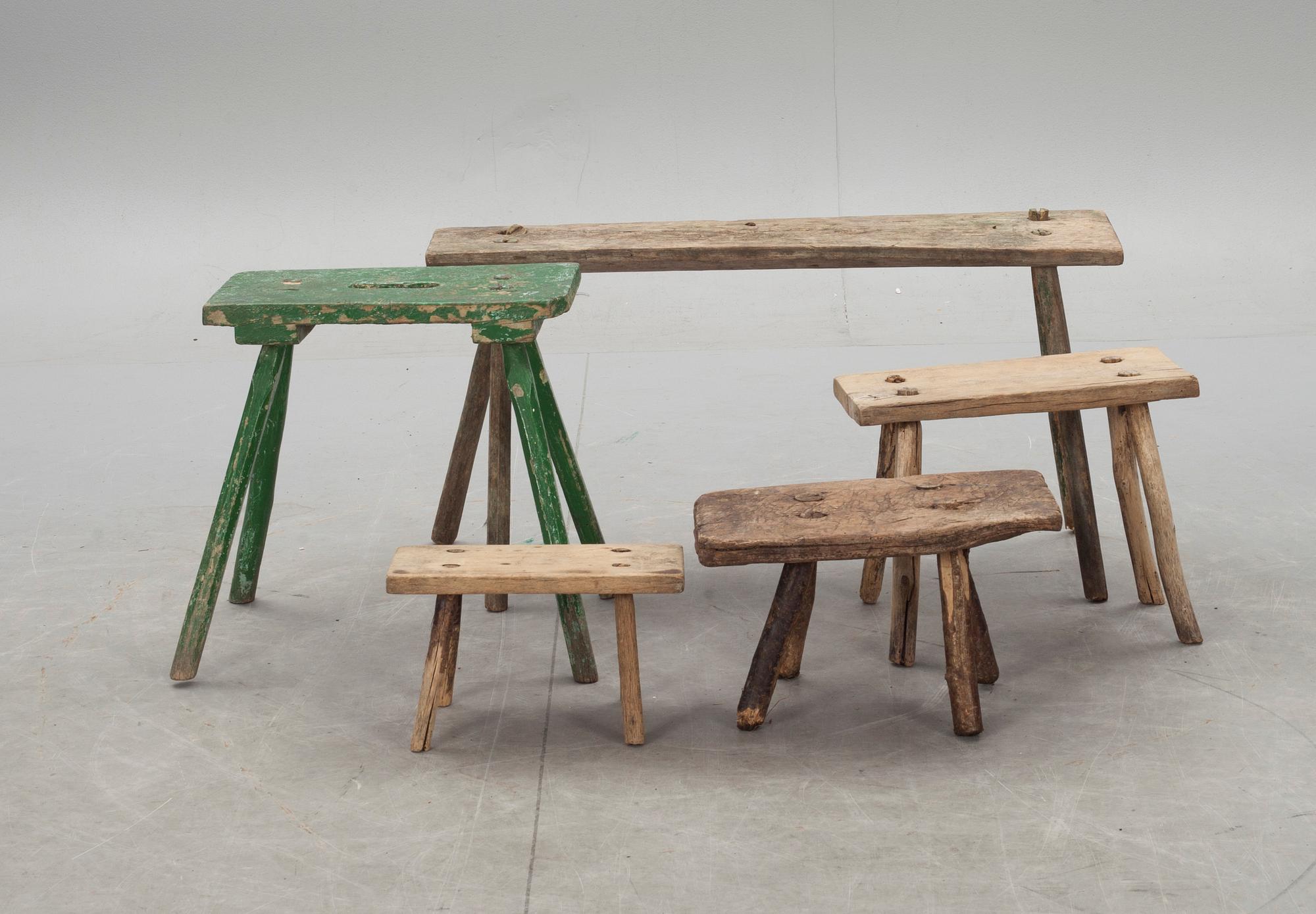 PALLAR, 5 st. Allmoge, div ålder och design.