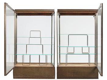 Axel Einar Hjorth, a pair of showcase cabinets, from the fashion boutique Oscar Baeckmans, Nordiska Kompaniet, Stockholm 1929.