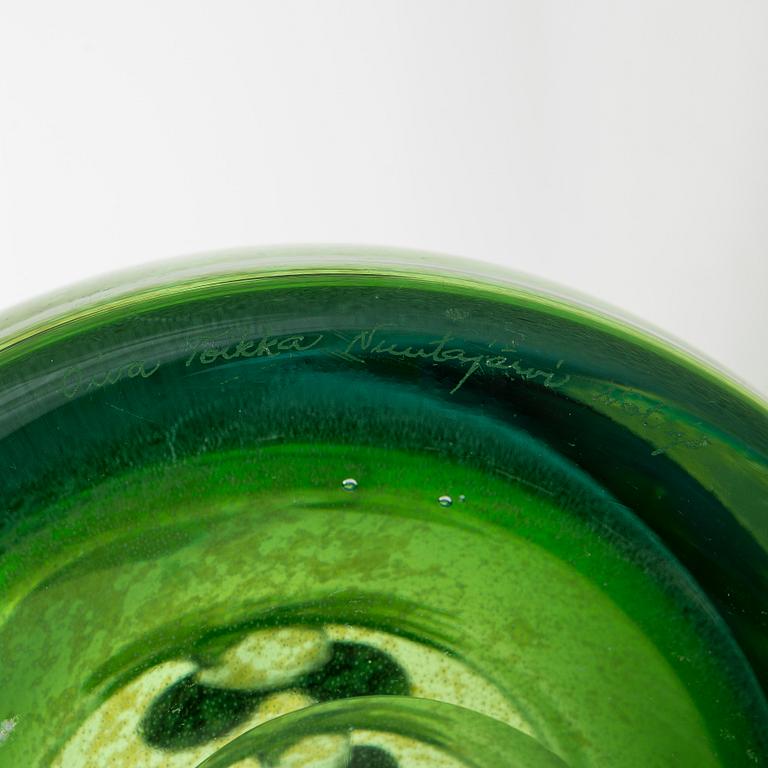 Oiva Toikka, "Pampula" malja / veistos, signeerattu Oiva Toikka Nuutajärvi Notsjö.