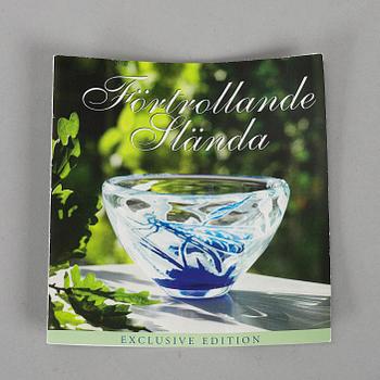 Astrid Gate, skål, glas, "Trollslända", Johansfors, Limited Edition, nr 62/299.