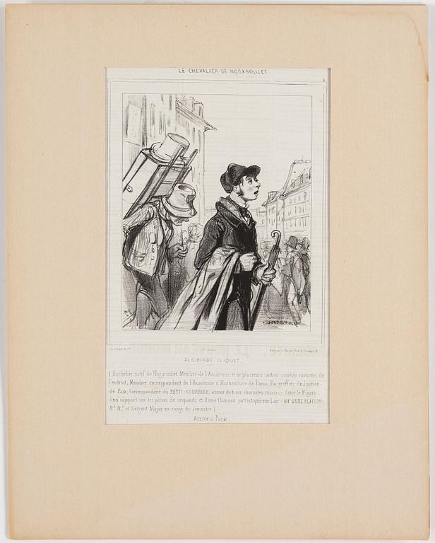 HONORÉ DAUMIER, lithographs, 7, stamped signature.