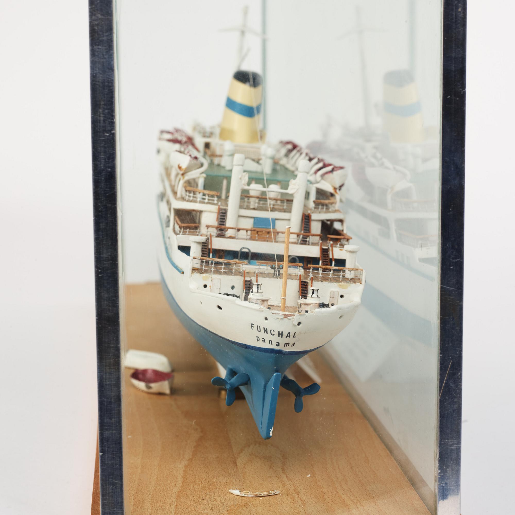 Ship model, M/V Funchal, built by Gunnar Roempke 1988-89.