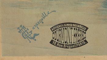 Henri Ganier Tanconville, lithographic poster, Courmont Frères, Paris, France, circa 1900.