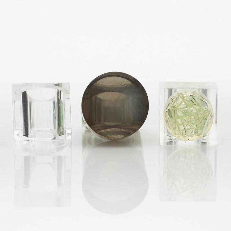 Siv Lagerström, three rings, acrylic plastic, 1970s.