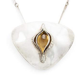 615A. Bernd Janusch, a necklace, silver, Stockholm 1983.