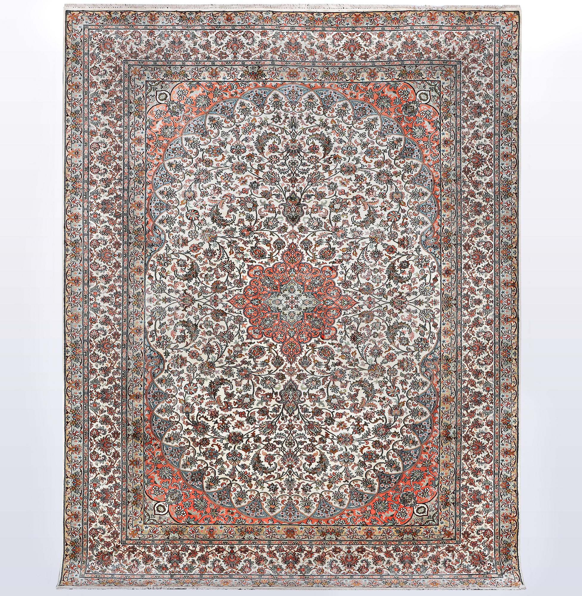 A carpet, Kashmir silke 307 x 220 cm.