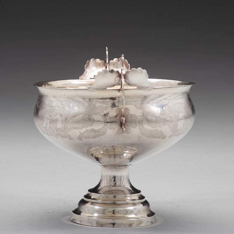 A Swedish 18th century silver brandy-bowl, mark of Anna Catharina Berg, Hudiksvall 1834.