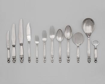 560. A set of 54 pcs of Johan Rohde's 'Acorn' flatware, Copenhagen 1933-44.