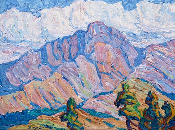 890. Birger Sandzén, "In the Heart of the Rockies - Long Peak, Rocky Mountain National Park".